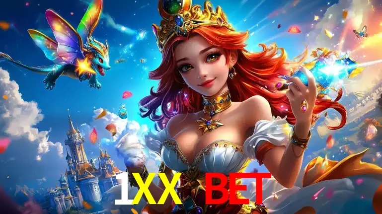 A princesa de um reino de fantasia mágico, com seu pequeno dragão, apresentando um mundo de prêmios encantados nos jogos de caça-níqueis do cassino 1XX BET.
