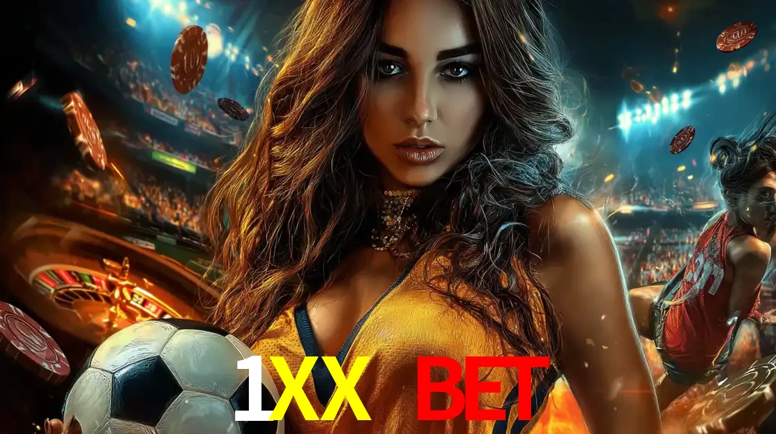 Mulher segurando uma bola de futebol em uma montagem que mistura a paixão esportiva com a emoção da roleta de cassino, tudo disponível na plataforma 1XX BET.